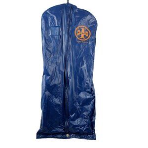 Tory Burch Logo Navy Blue Orange  52" Garment Holder Plastic Bag
